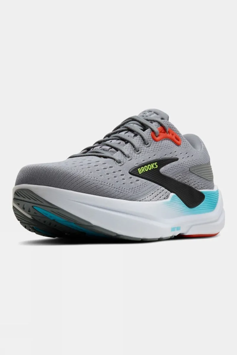 Brooks Men's Ghost Max 3 Running Shoes in Primer Grey/Antarctica/Red -1