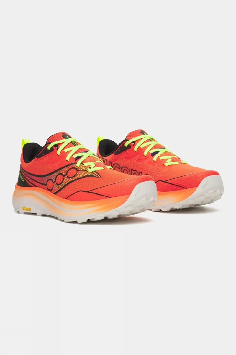 Saucony Men's Peregrine 16 Trail Running Shoes in Fuego/Cyber-1