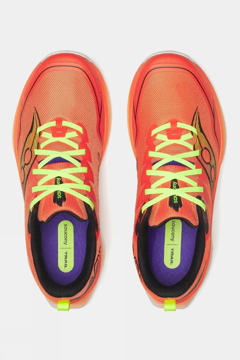 Saucony Men's Peregrine 16 Trail Running Shoes in Fuego/Cyber-2