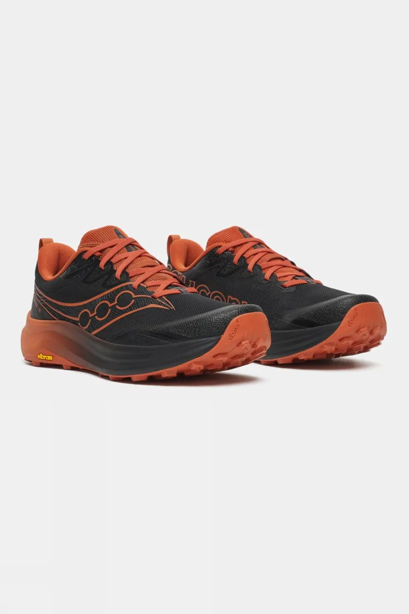 Saucony Men's Peregrine 16 Trail Running Shoes in Black/Rust -2