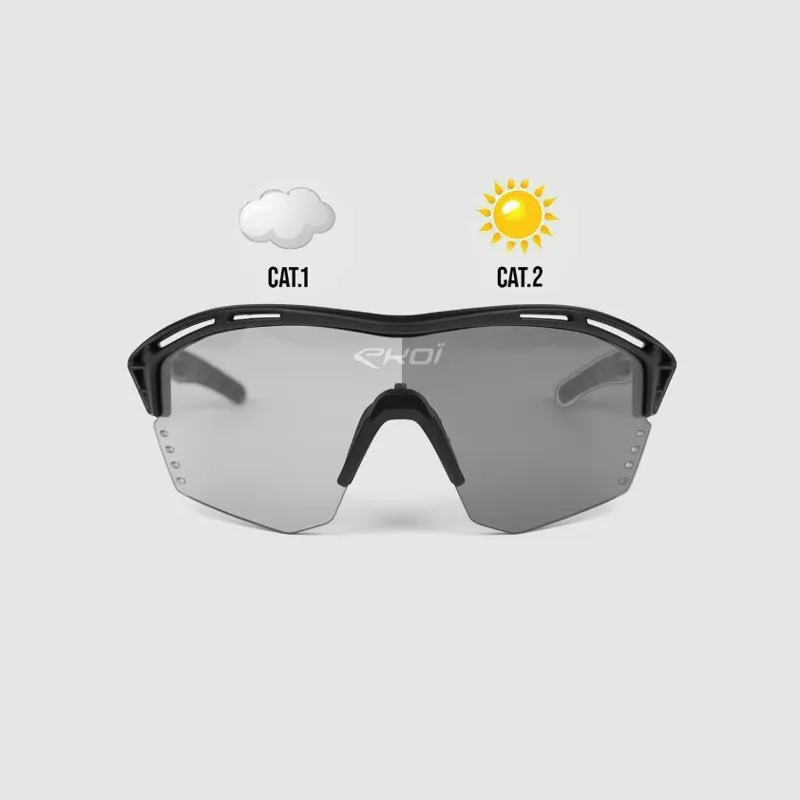 EKOI PersoEvo4 PH Cat 1-2 Cycling Glasses in Matte Black-1