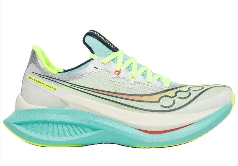 Saucony Women's Endorphin Pro 5 Speed Shoes in White Splash 