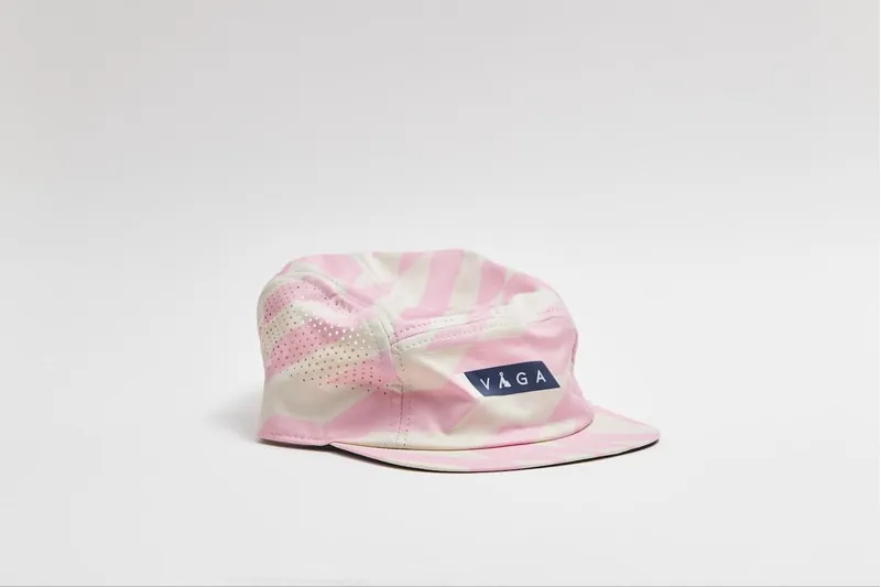 Vaga Feather Racing Cap Taupe Grey / Pastel Pink / Navy Blue-4