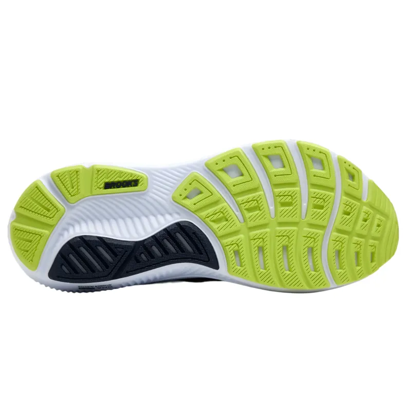 Brooks Men's Ghost 17 Running Shoes in Peacoat/Lime/Blue Wide-3