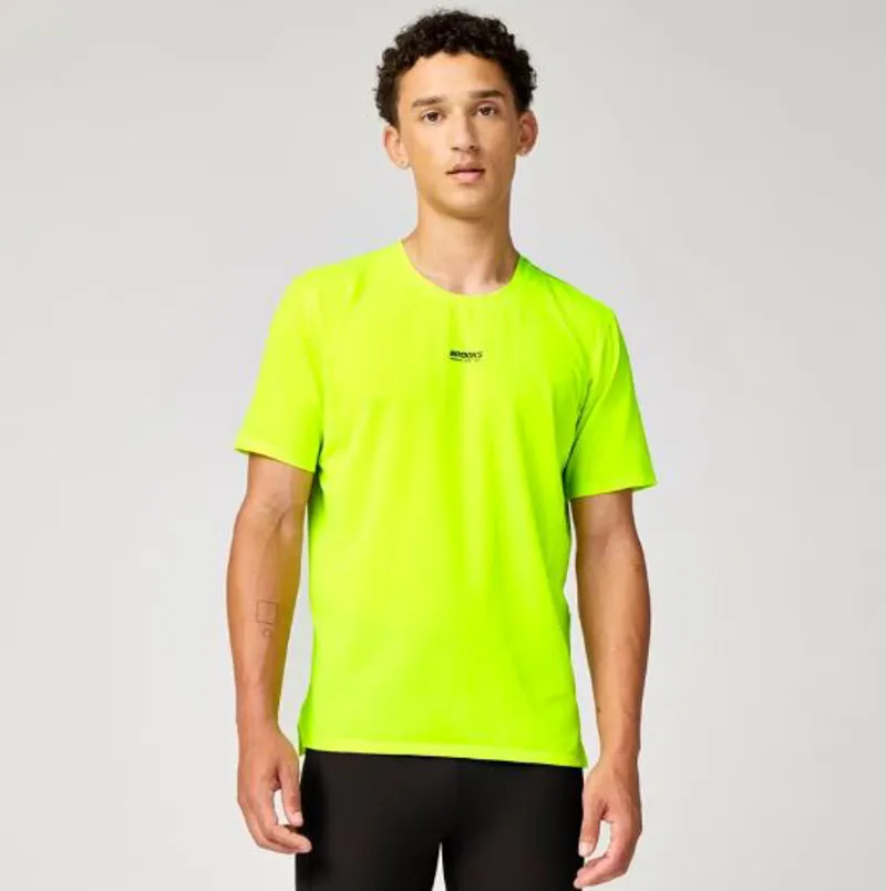Brooks Men's High Point Short Sleeve 2.0 Running T-Shirt in Sun Glare