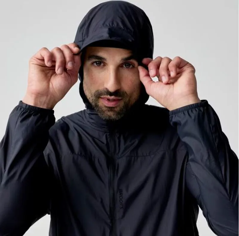 Brooks Men's Canopy Packable Running Jacket in Black-2