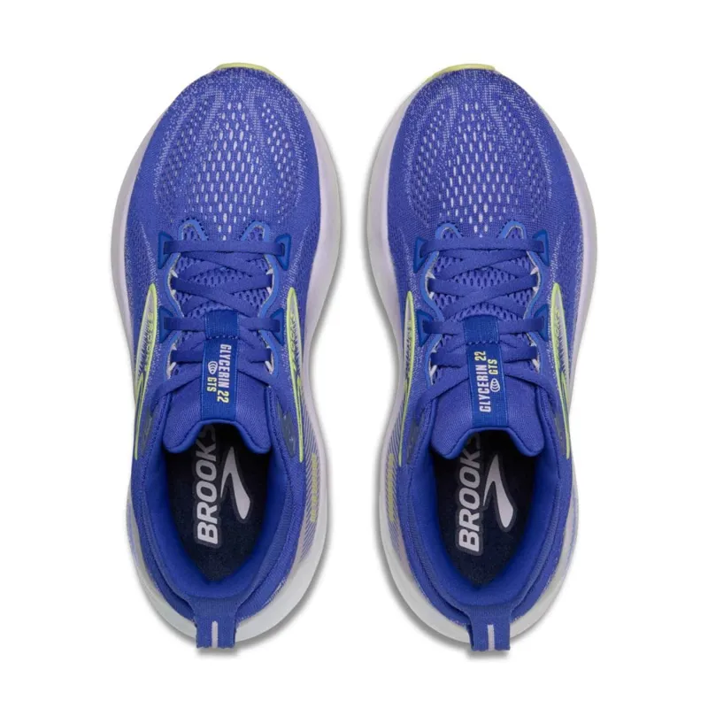 Brooks Women's Glycerin GTS 22 Running Shoes in Blue/Iris/Yellow-3