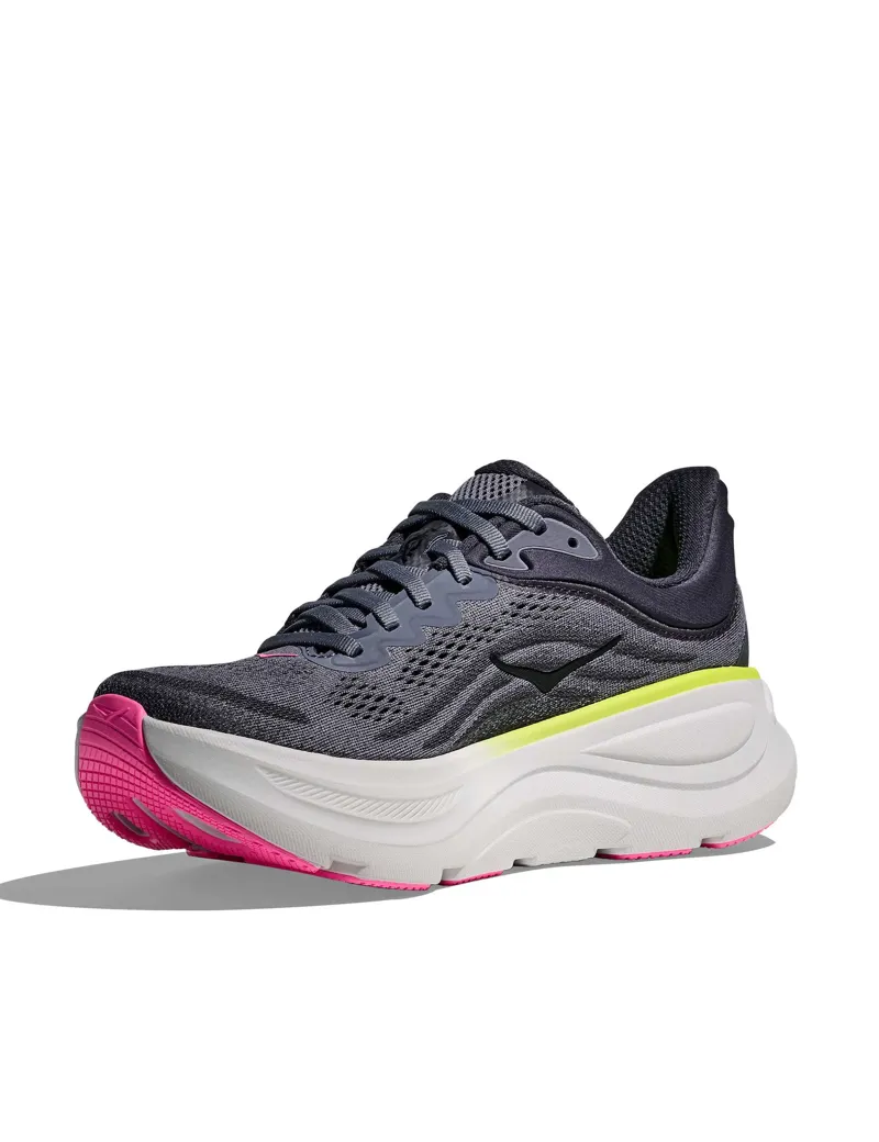 Hoka Women's Bondi 9 Running Shoes in Charcoal Grey / Grey Skies-1