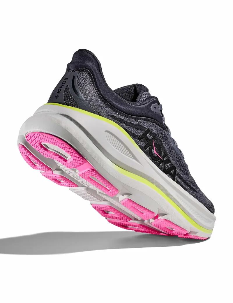 Hoka Women's Bondi 9 Running Shoes in Charcoal Grey / Grey Skies-5