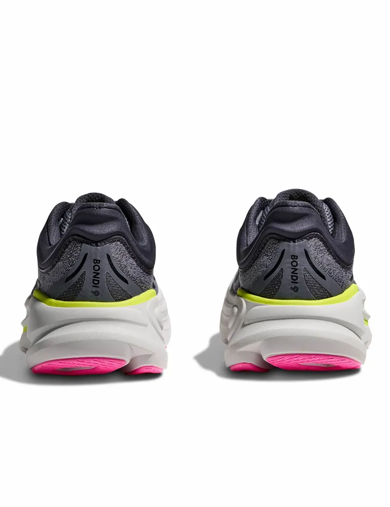 Hoka Women's Bondi 9 Running Shoes in Charcoal Grey / Grey Skies-4