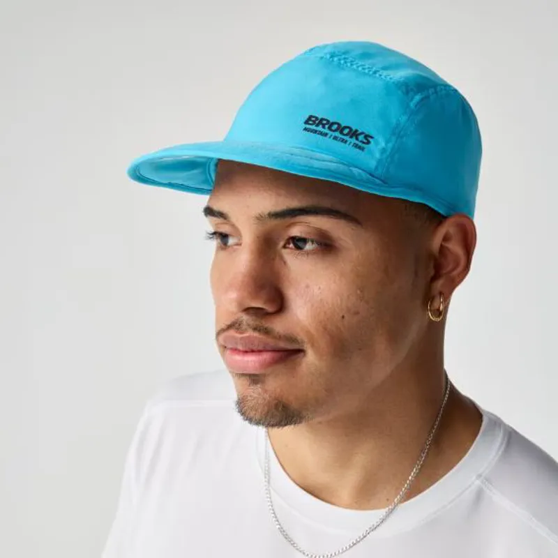 Brooks Unisex Lightweight Packable Running Hat 2.0 Blazing Blue/White
