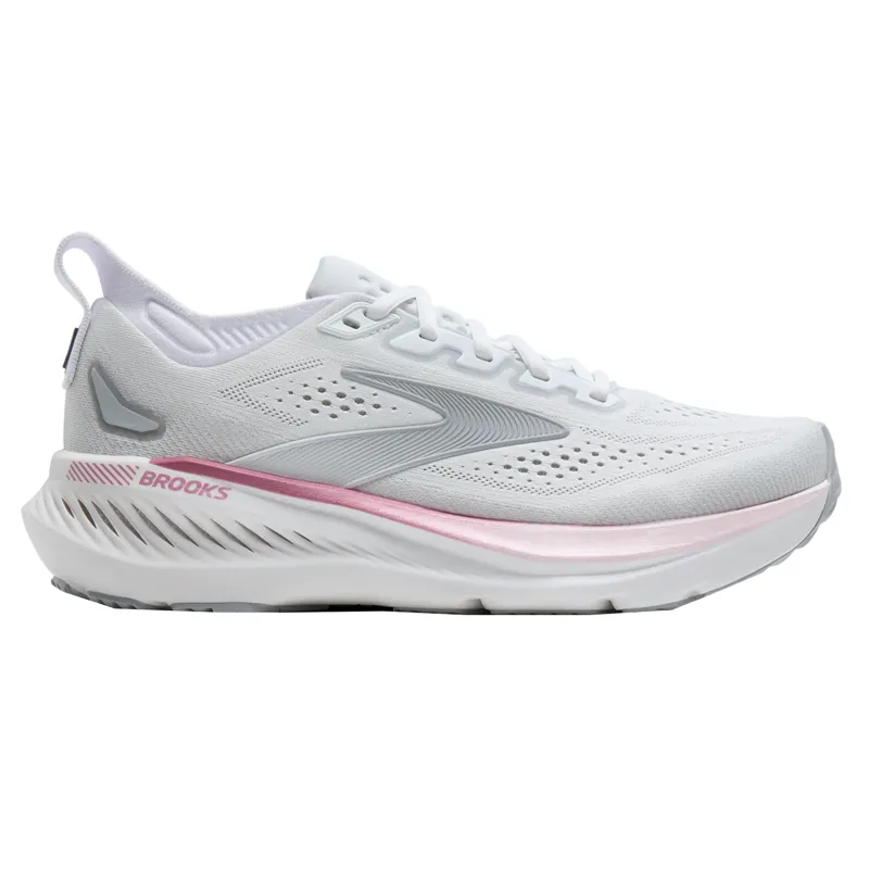 Brooks Women's Glycerin GTS 23 Running Shoes in White/Mist/Metallic