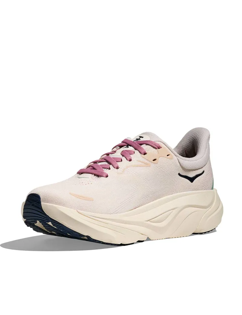 Hoka Women's Arahi 8 Running Shoes in Rose Cream / Alabaster -5