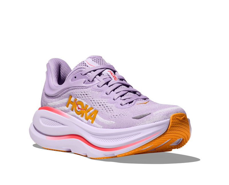 Hoka Women's Bondi 9 Running Shoes in Aster Flower / Starlight Glow -2
