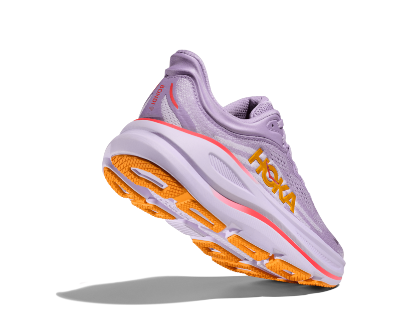 Hoka Women's Bondi 9 Running Shoes in Aster Flower / Starlight Glow -1