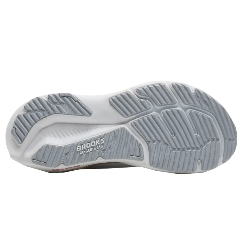 Brooks Women's Glycerin GTS 23 Running Shoes in White/Mist/Metallic-3