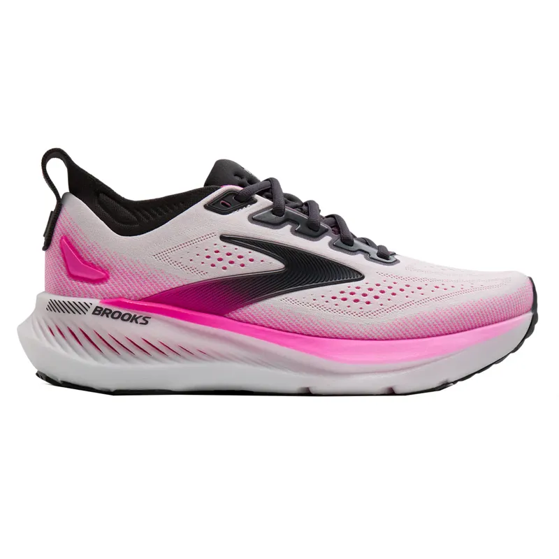 Brooks Women's Glycerin GTS 23 Running Shoes in White Phantom Cyber Pink