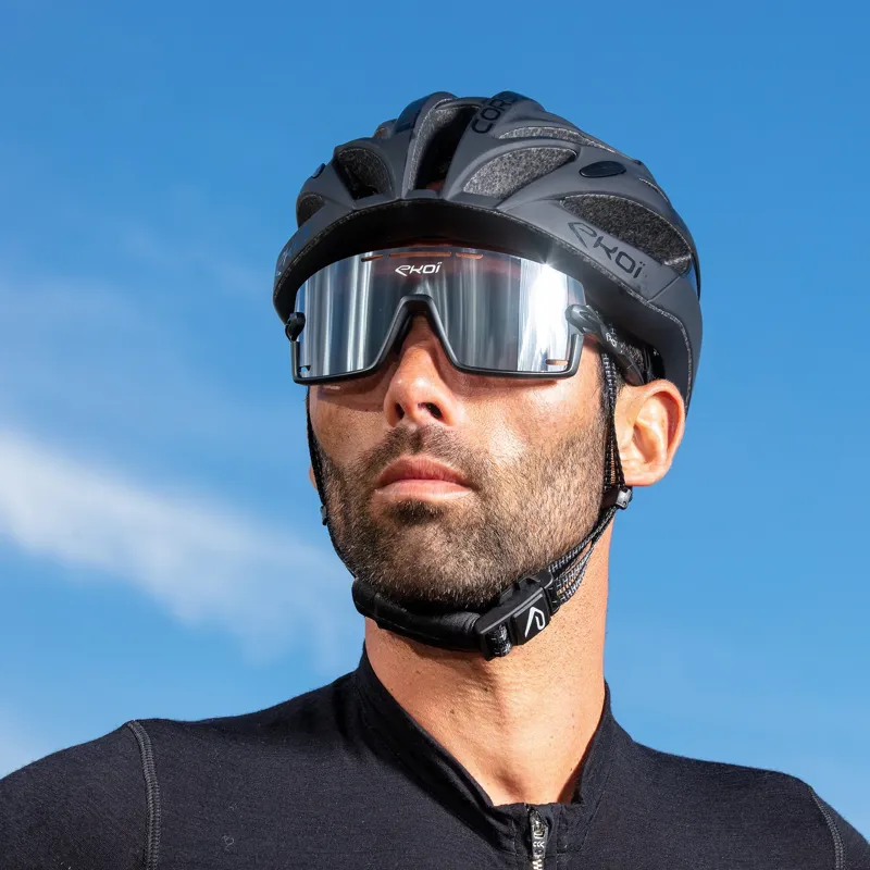 EKOI PERSOEVO8 Cat3 Cycling Glasses in Black Mirror-4