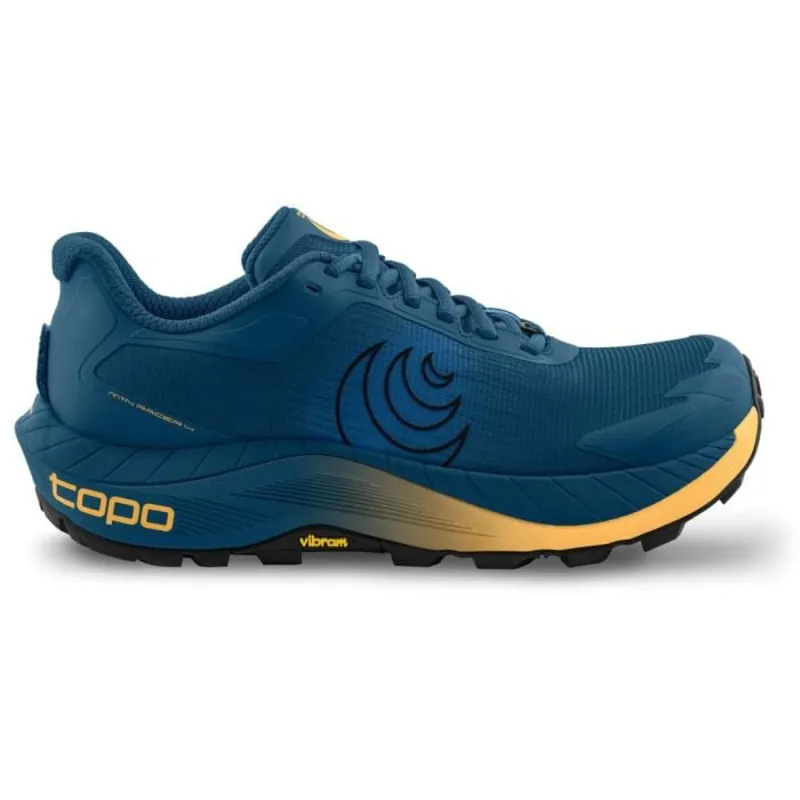 Topo Athletic Men's Mountain MTN Racer 4 Trail Running shoes in Navy/Orange