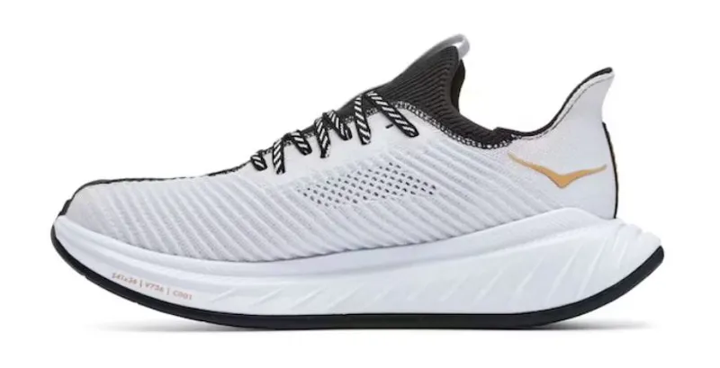 Hoka Women's Carbon X 3 Running Shoes in Black/White-1