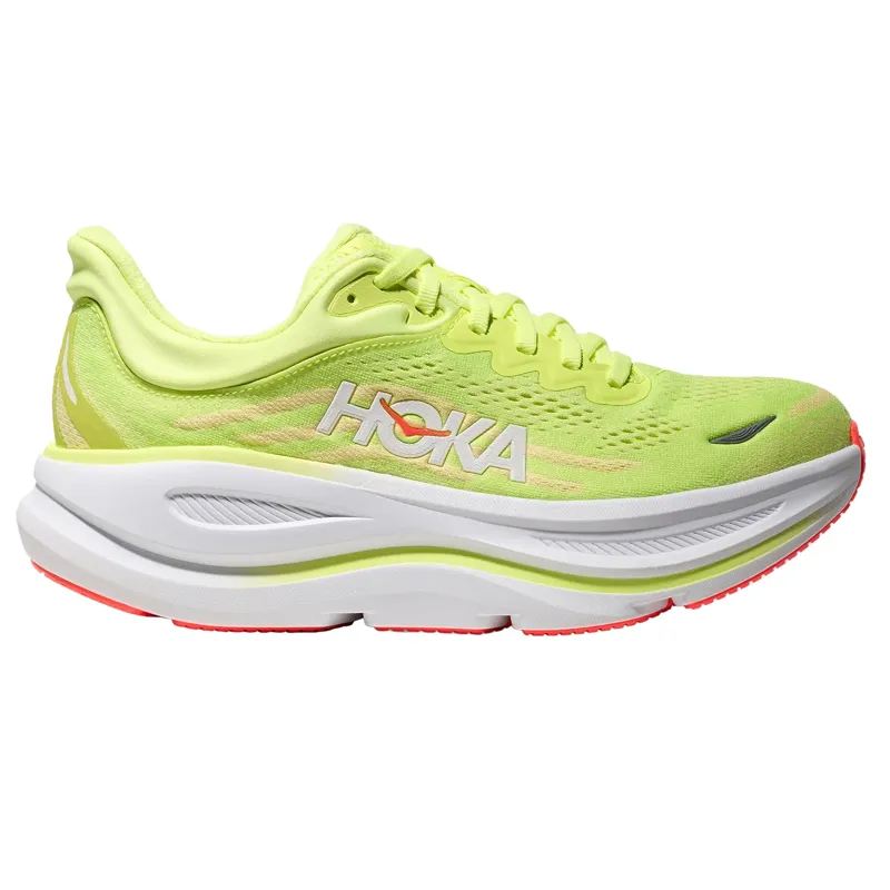 Hoka Women's Bondi 9 Running Shoes in Neon Yuzu / Sunlight