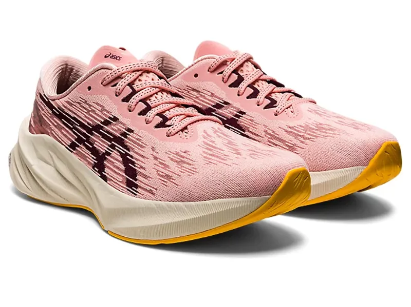 Asics Women's Novablast 3 Running Shoes in Frosted Rose/Deep Mars-5