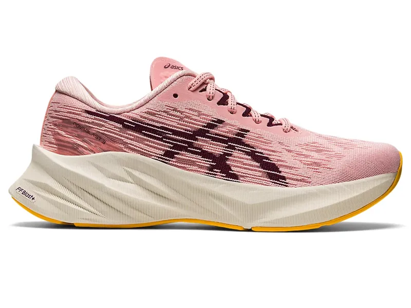 Asics Women's Novablast 3 Running Shoes in Frosted Rose/Deep Mars