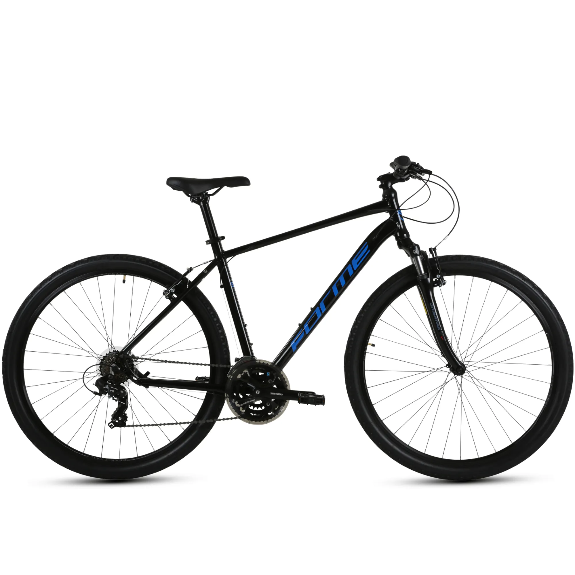 Forme Peak Trail 3 22 Inch Frame Hybrid Bike Black and Blue