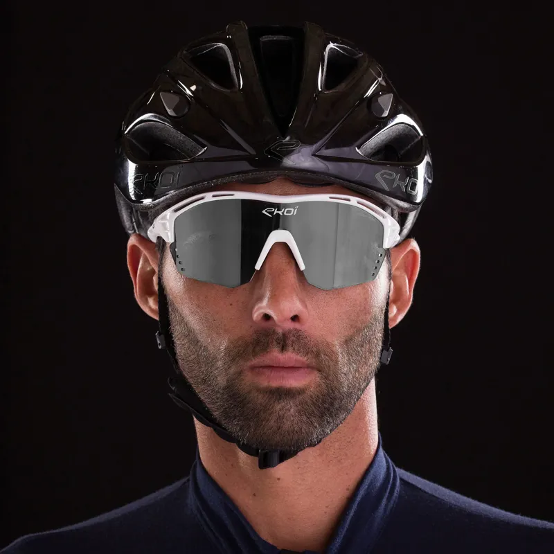 Ekoi  PERSOEVO4 Cat 3 Cycling Glasses in White Mirror-7