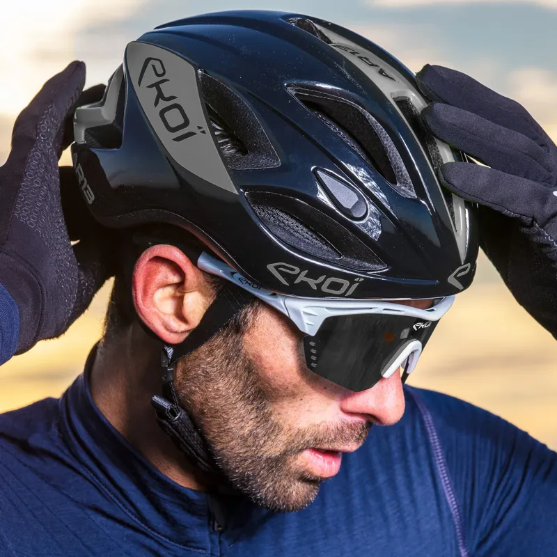Ekoi  PERSOEVO4 Cat 3 Cycling Glasses in White Mirror-5