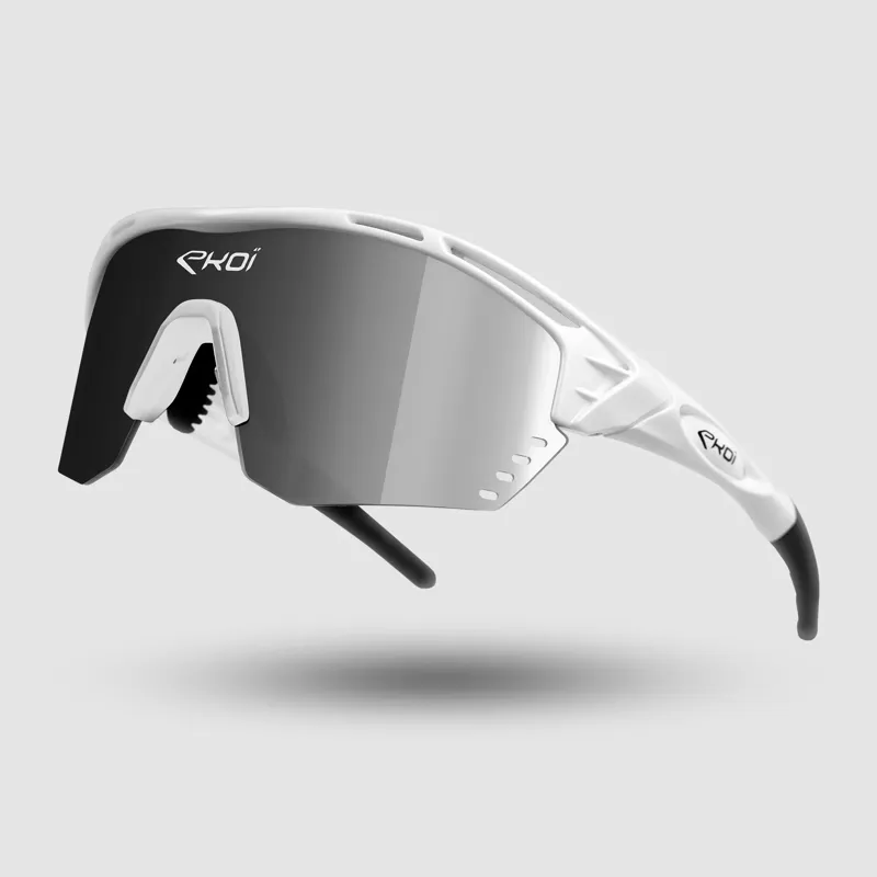 Ekoi  PERSOEVO4 Cat 3 Cycling Glasses in White Mirror-1