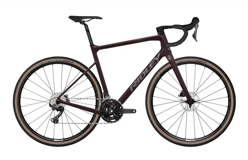 Ridley Grifn GRX800 2x12 Carbon All Road Gravel Bike in Dark Plum Metallic Grey Metallic XS