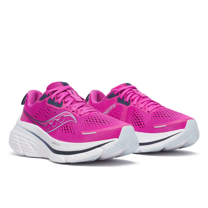 Saucony Women's Guide 18 Running Shoes in Fuchsia/Navy -4