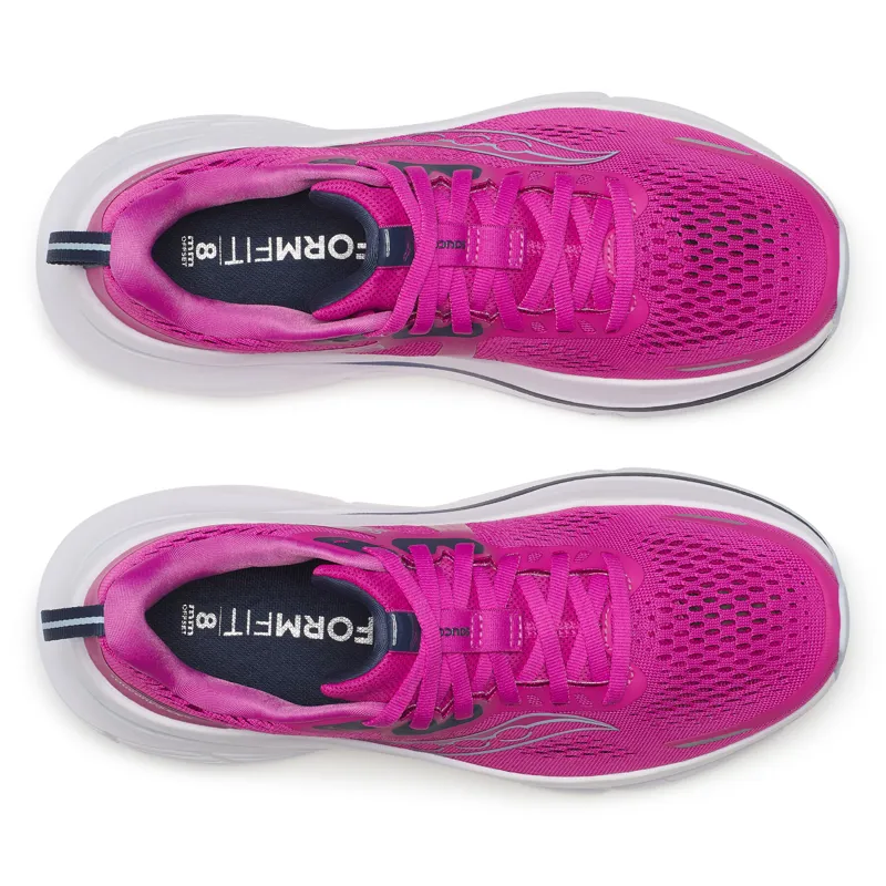 Saucony Women's Guide 18 Running Shoes in Fuchsia/Navy -2