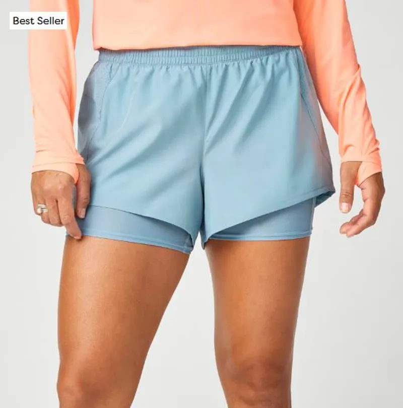 Brooks Women's Dash 2-in-1 Running Shorts in Blue Haze