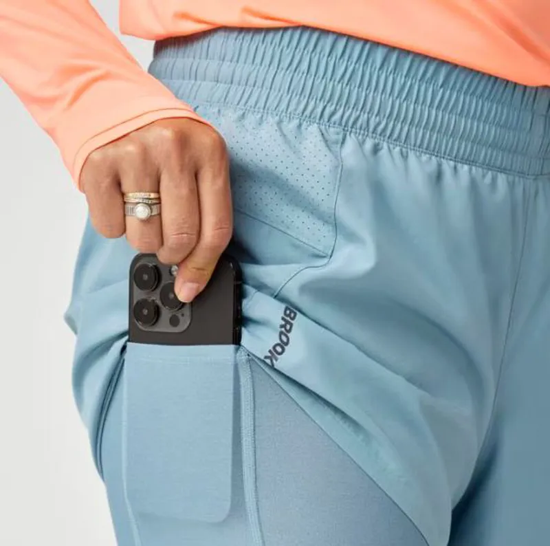 Brooks Women's Dash 2-in-1 Running Shorts in Blue Haze-1