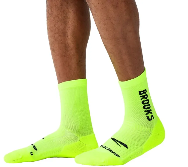 Brooks Ghost Crew Running Socks in Sun Glare