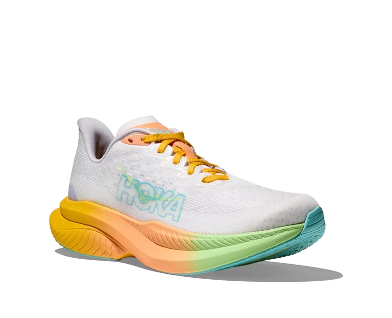 Hoka Women's Mach 6 Road Running Shoes in Frost / Starlight Glow -2