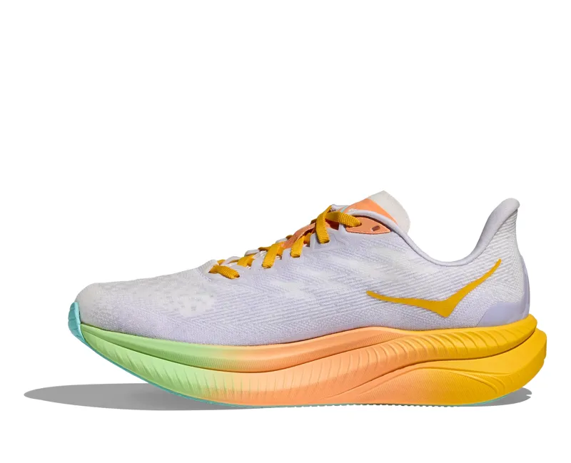 Hoka Women's Mach 6 Road Running Shoes in Frost / Starlight Glow -1