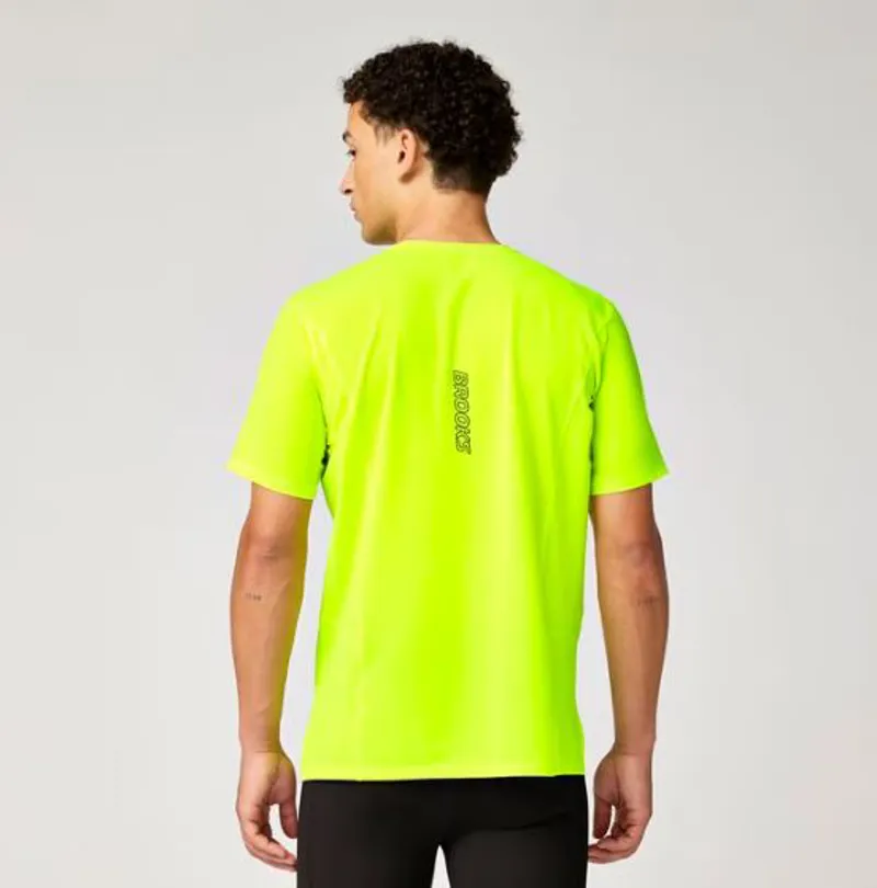 Brooks Men's High Point Short Sleeve 2.0 Running T-Shirt in Sun Glare-1