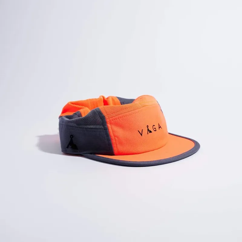 Vaga Club Running Cap in Neon Coral Slate Blue S-M-1
