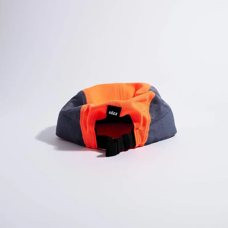 Vaga Club Running Cap in Neon Coral Slate Blue S-M-3