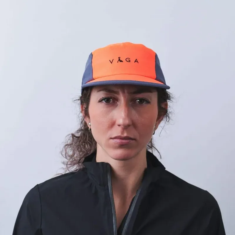 Vaga Club Running Cap in Neon Coral Slate Blue S-M-5
