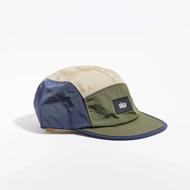 Vaga Pacer Running Cap in Navy Blue  Utility Green Taupe