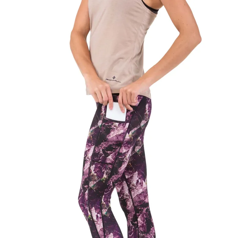 Ronhill Womens Life Cropped Tight Running Leggings Nightshade Mountain-2
