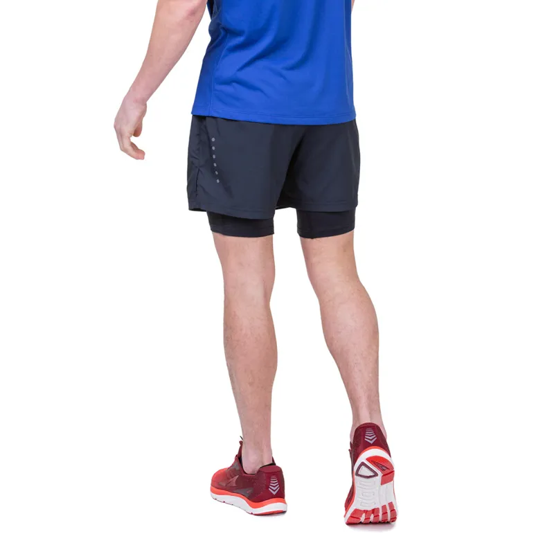 Ronhill Core Twin 2-in-1 Running Shorts in All Black-2