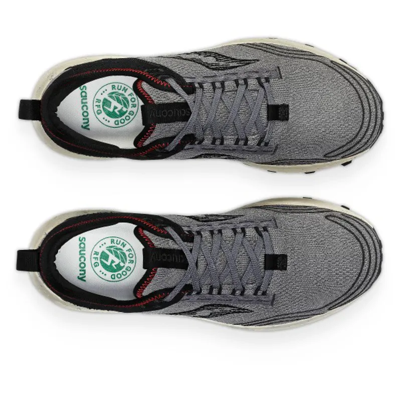 Saucony Peregrine 14 Men's RFG Sustainable Trail Shoe in Shadow/Black-1