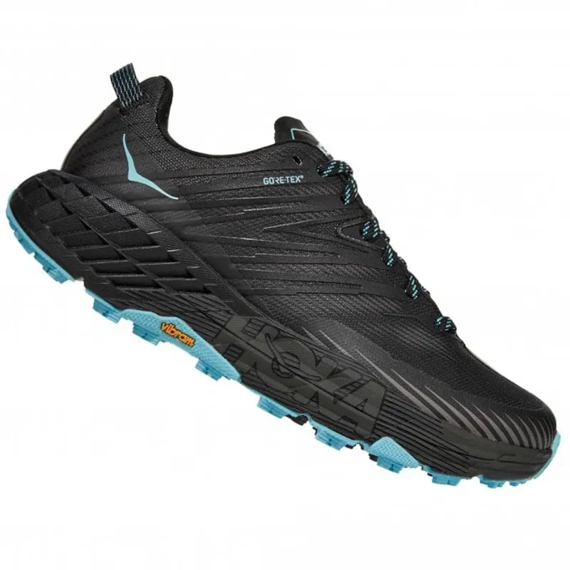 HOKA Women's Speedgoat 4 GTX Trail Shoes Anthracite/Dark Gull Grey