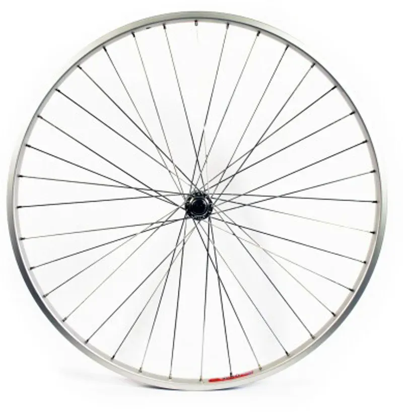 Tru-Build Wheels Al. Rim Screw-on Nutted Axle 700c R. Wheel in Silver